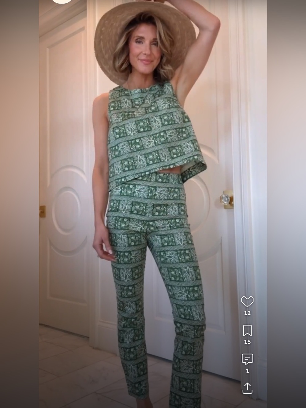 Cowrie Block Print Ashford Pants